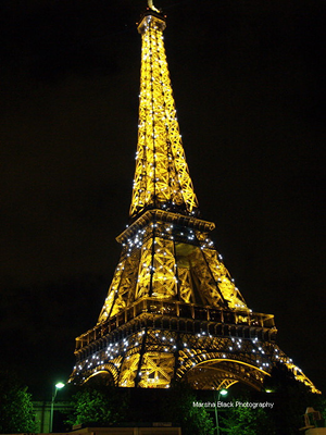 Photo of the Eiffel Tower at Night | Credit: Marsha J Black/Visual Travels