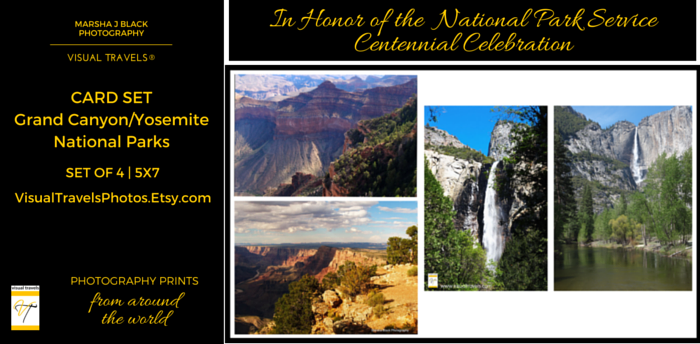 Photo of Card Set featuring the Grand Canyon and Yosemite National Parks
