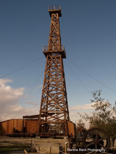 Wooden Oil Tower at Taft Oil Museum