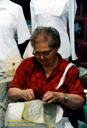 Traditional lace-maker in Burano, Italy, the lace-making island in the Venetian Lagoon | Marsha J Black - Visual Travels™