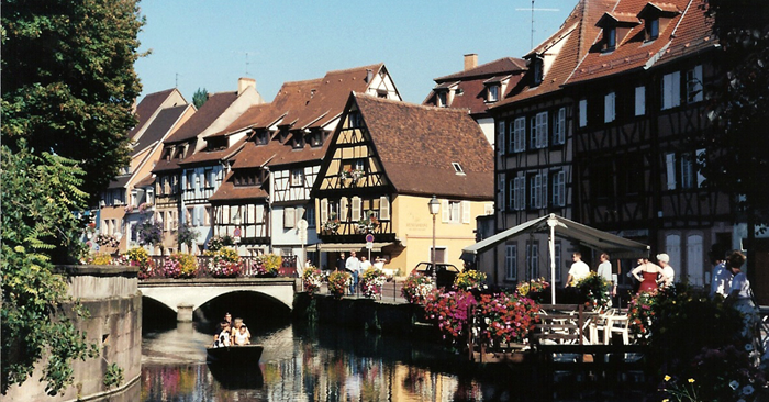 Photo of boats going down the Venice Canal, Colmar, France | Marsha J Black - VisualTravels.com