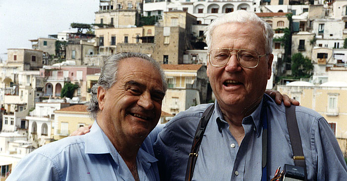 Image: Carmelo Montetti, our local cab driver as guide through the Amalfi Coast in Italy, with my husband, Dale